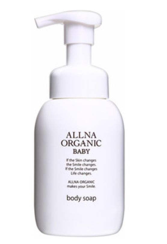 ALLNA Orna Organic Baby Shampoo and Body Wash, Additive-Free, Gentle for Sensitive Skin, Foaming Shampoo, 300ml