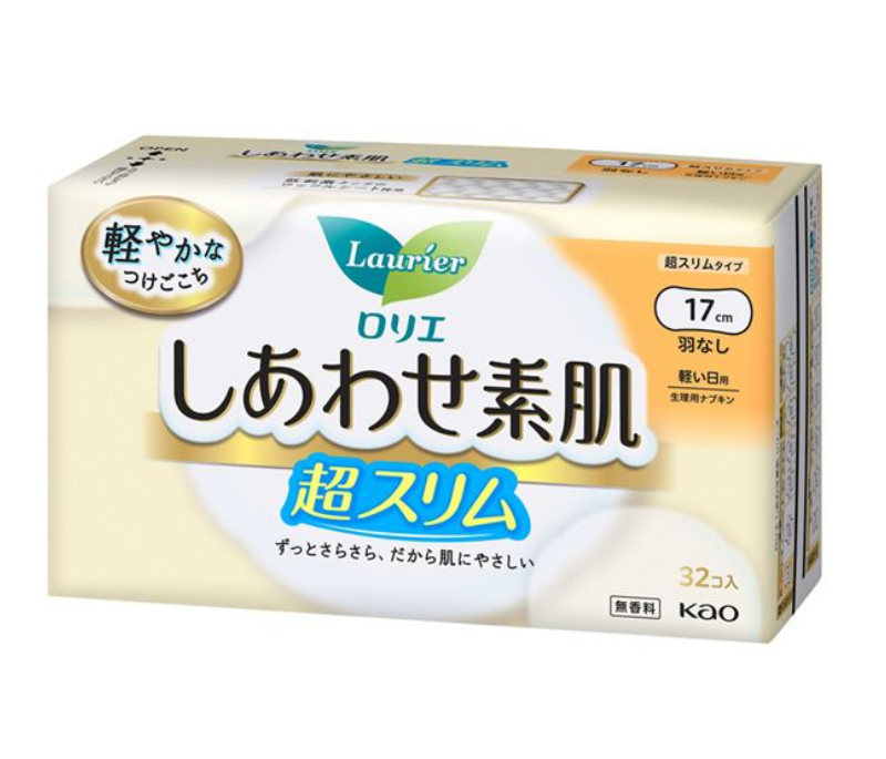 Laurier Ultra-Thin Panty Liners (17cm, 32 pads) — Suitable for Light Flow, Wingless