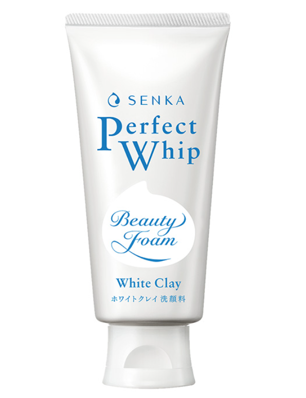 SENKA Silk White Mud Facial Cleanser 120g (Removes blackheads, whiteheads, and dead skin cells, leaving skin feeling smooth, moisturized, and clean.) Fresh floral scent.