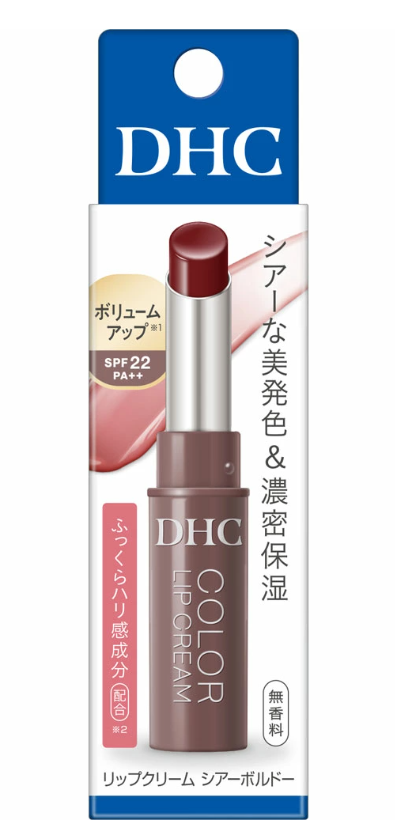 DHC Lipstick SPF22 PA++ Bright Bordeaux Red 1.5g