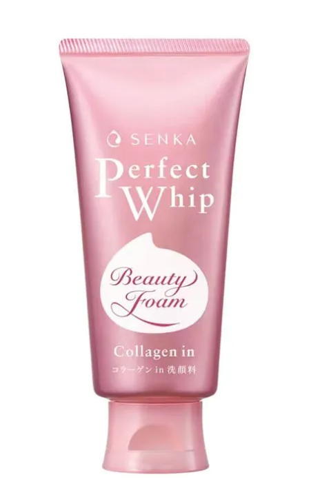 Senka Perfect Foam Silk Collagen Facial Cleanser 120g (Solves skin tightness and dryness after washing, leaving skin supple, radiant, and with a fresh, natural, and delicate floral fragrance)