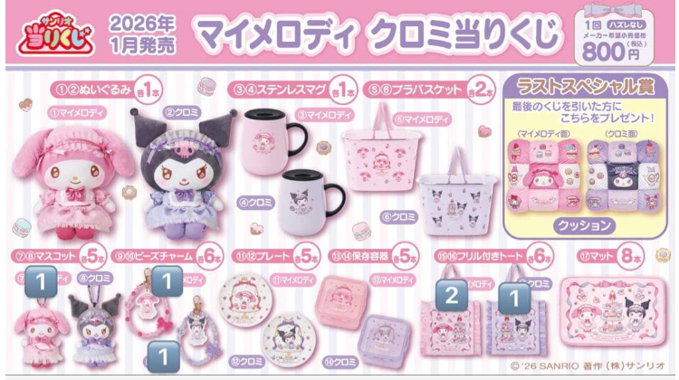 My Melody & Kuromi Lottery Prize Series