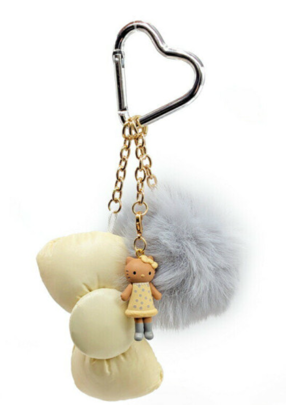 Hello Kitty Bow Phone Strap - Gray