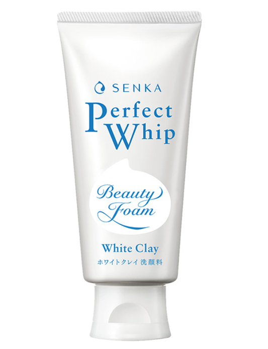 SENKA Silk White Mud Facial Cleanser 120g (Removes blackheads, whiteheads, and dead skin cells, leaving skin feeling smooth, moisturized, and clean.) Fresh floral scent.
