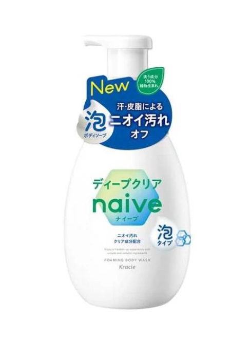 Kracie Naive Foaming Body Wash Deep Refreshing 600mL – Citrus Floral