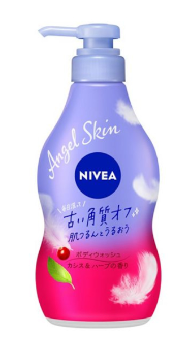 NIVEA Angel Skin Exfoliating & Moisturizing Body Wash – Blackcurrant Herbal Scent 480ml
