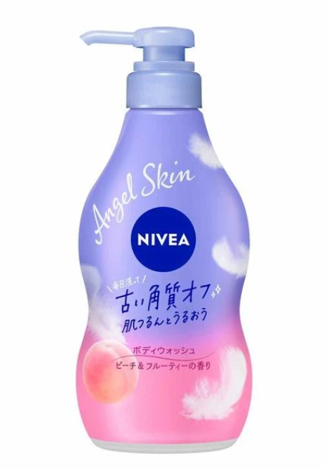 NIVEA Angel Skin Exfoliating & Moisturizing Body Wash – Peach & Sweet Fruity Scent 480ml