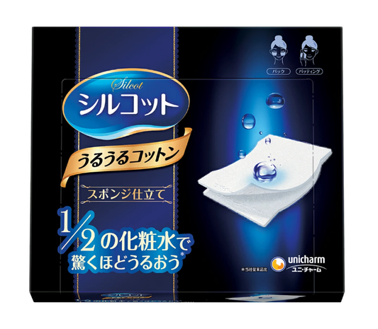 Unicharm Silcot Moisturizing Cotton Pads – Fragrance-Free, 40pcs