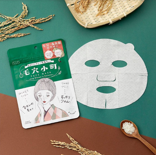 KOSÉ Pore-Kamicho Oil & Moisture Balance Pore Care Sheet Mask – Fragrance-Free, 7pcs