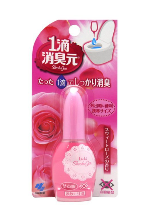 Kobayashi Pharmaceutical 1 Drop Deodorizer Air Freshener 20ml, Rose Scent