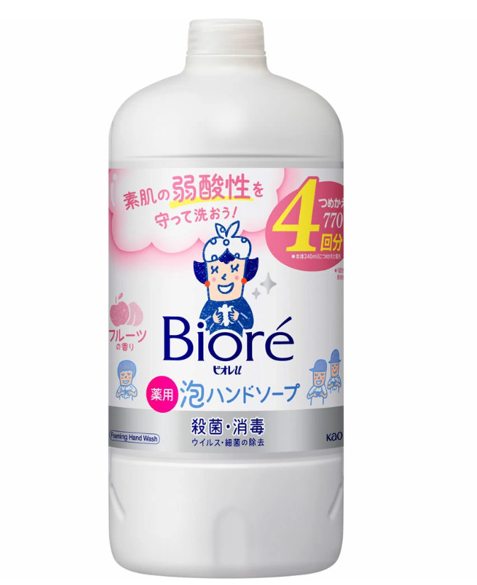 Biore U Foaming Hand Wash 770ml, Fruit Scent (Refill)