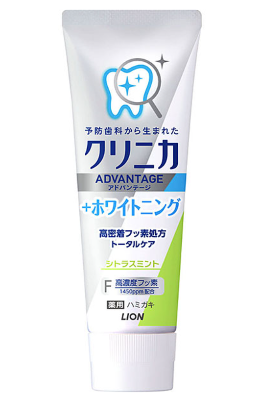 LION Clinica Advantage Toothpaste, Citrus Mint Flavor, Regular Size 130g