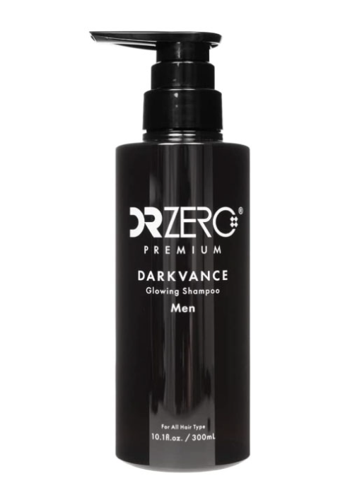 Dr. ZERO Men's Glowing Black Hair Regenerating Shampoo 300ml (ideal for men struggling with gray hair, hair loss, and long-term perming and dyeing) with a refreshing lavender and sage scent.
