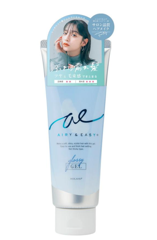 Airy&Easy lightweight gloss styling hair gel 100g, creates short hair with air feeling, and a gloss gel with medium styling power