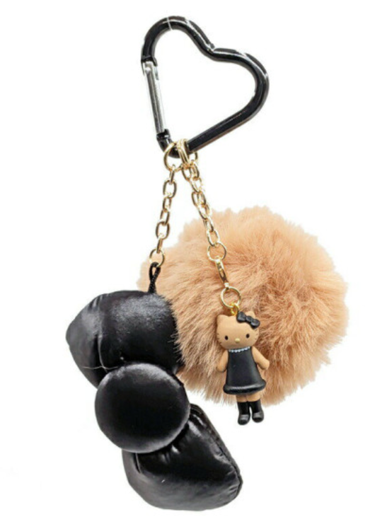 Hello Kitty Bow Phone Strap - Black